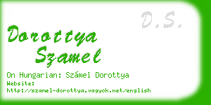 dorottya szamel business card